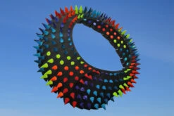 Spike Ring Kite 6m Rainbow-schwarz