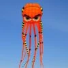 Octopus Kite 8m Mit Augenbrauen 2 Octopus Kite 8m Mit Augenbrauen -Günstiger Spielzeug Geschäft octo8m eyebrows orange1